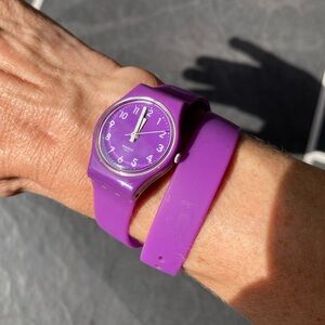 Swatch Double Wrap Purple Watch